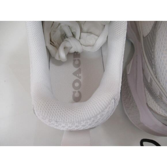 Women's Coach Mesh Sneaker Lace Up C Signature Light Grey / Optic White - Picture 9 of 10